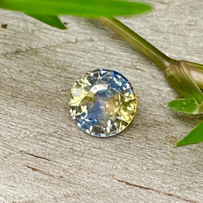 Natural Blue Yellow Sapphire gems-756e