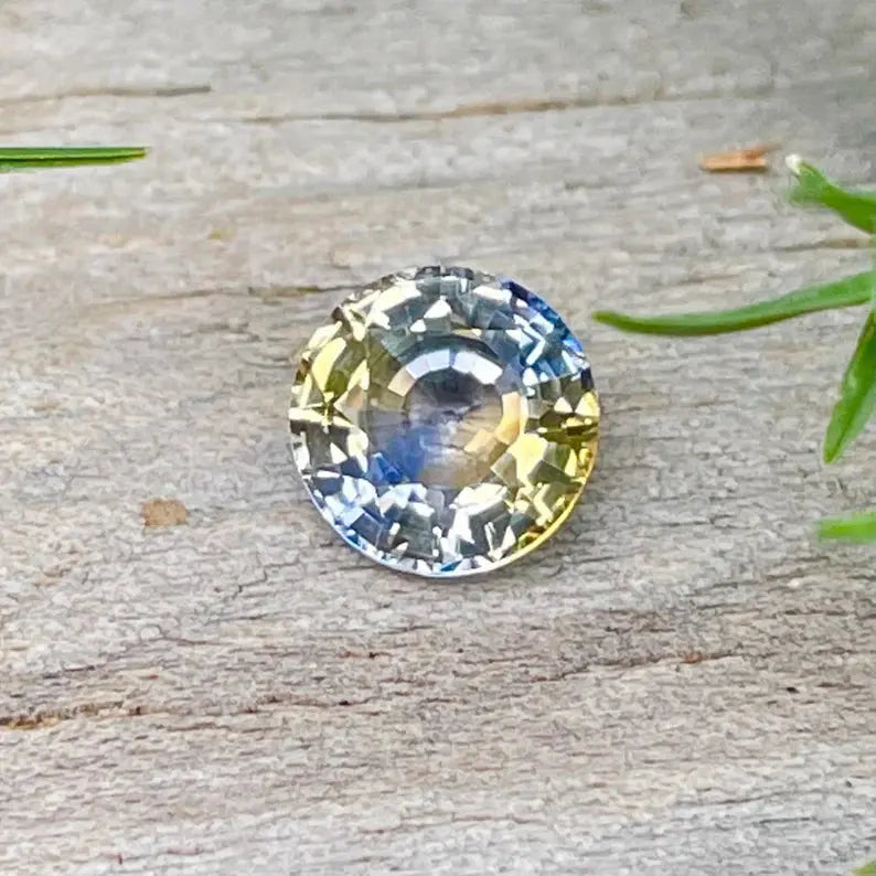 Natural Blue Yellow Sapphire gems-756e