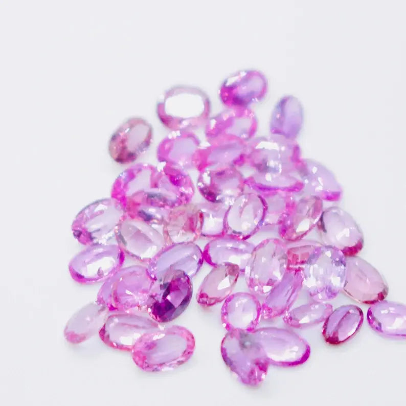 Natural Pink Sapphires Set gems-756e