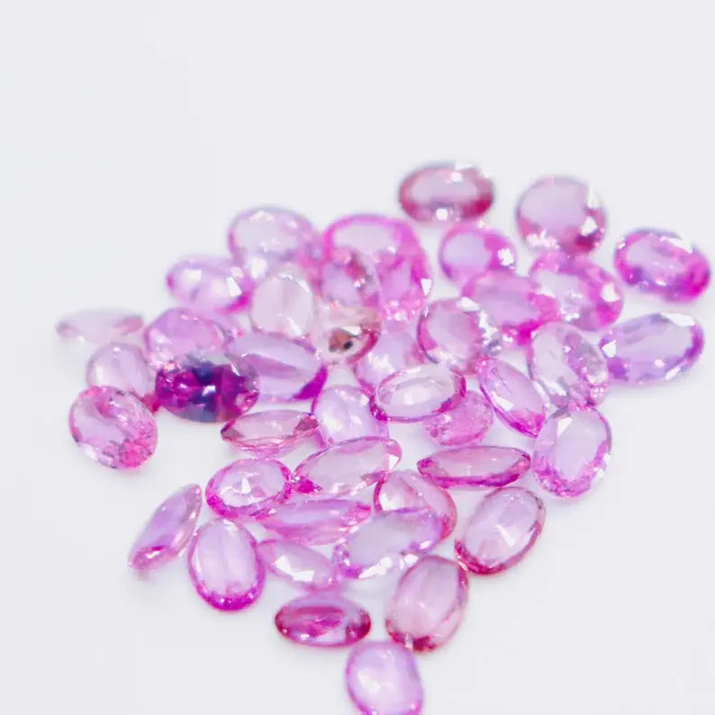 Natural Pink Sapphires Set gems-756e