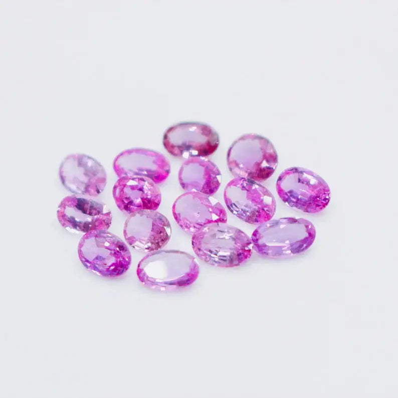 Natural Pink Sapphires Set gems-756e