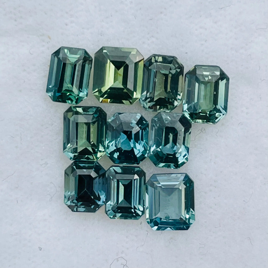 Natural Blue Green Sapphires Set - Sapphire Pal